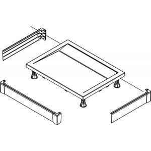 Ronal PWIU701207004 - Přední panel U hliníkový pro obdélníkovou vaničku 70×120 cm - bílý (Sanswiss)