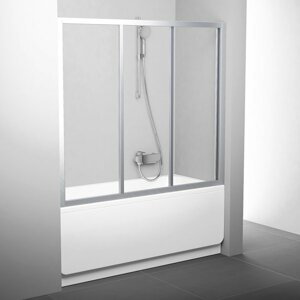Ravak AVDP3 - 120 satin+transparent, sprchová posuvná zástěna 120 cm,rám matný hliník, skleněná výplň transparent