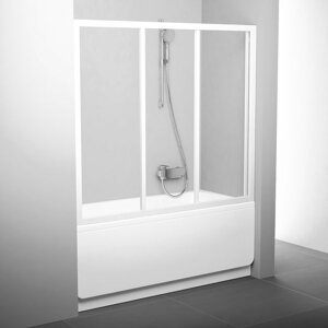 Ravak AVDP3 - 160 bílá+transparent, sprchová posuvná zástěna 160 cm, bílý rám, skleněná výplň transparent