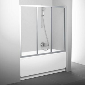 Ravak AVDP3 - 160 satin+transparent, sprchová posuvná zástěna 160 cm,rám matný hliník, skleněná výplň transparent