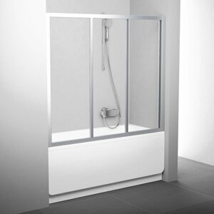 Ravak AVDP3 - 180 satin+transparent, sprchová posuvná zástěna 180 cm,rám matný hliník, skleněná výplň transparent