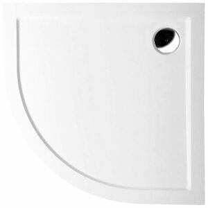 Polysan SERA sprchová vanička z litého mramoru, čtvrtkruh 100x100cm, R550, bílá