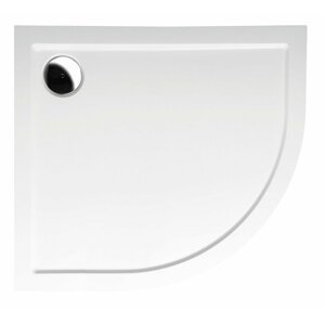 Polysan RENA L sprchová vanička z litého mramoru, čtvrtkruh 90x80cm, R550, levá, bílá