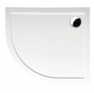 Polysan RENA R sprchová vanička z litého mramoru, čtvrtkruh 90x80cm, R550, pravá, bílá