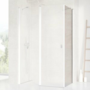 Ravak CHROME CPS - 90 white+Transparent, pevná stěna 90 cm pro kombinaci s dveřmi CRV1 a CRV2, bílá, čiré sklo