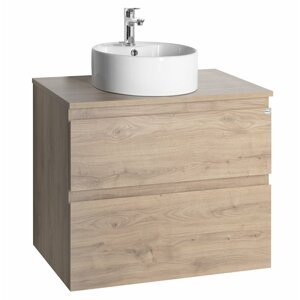 Aqualine ALTAIR sestava koupelnového nábytku, š. 67,6 cm, dub emporio - SET(AI370/1ks, AI870/1ks, 49413/1ks)
