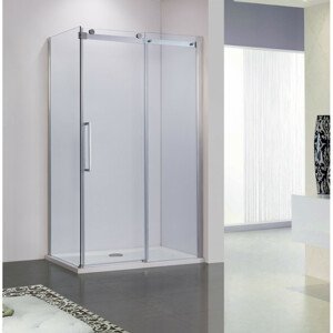 Olsen spa Obdélníkový sprchový kout BELVER KOMBI - Univerzální, Hliník chrom, Čiré bezpečnostní sklo - 8 mm, 110 cm, 90 cm