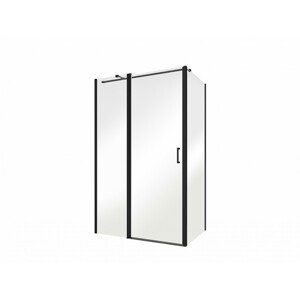 BESCO Obdélníkový sprchový kout EXO-C BLACK 120 x 80 cm, černé detaily, čiré sklo