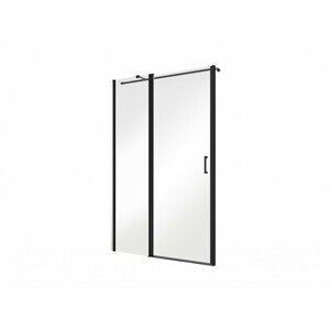 BESCO Bezrámové sprchové dveře EXO-C BLACK 120 cm, černé detaily, čiré sklo