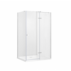 BESCO Obdélníkový sprchový kout PIXA 100 x 90 cm, bezrámový, zpevňující vzpěry, pravé dveře