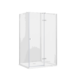 BESCO Obdélníkový sprchový kout PIXA 120 x 90 cm, bezrámový, zpevňující vzpěry, pravé dveře