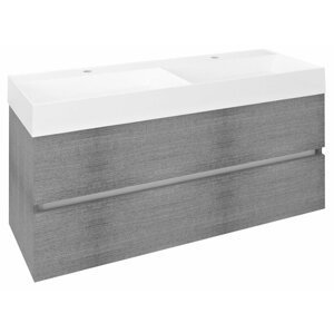 Sapho ODETTA umyvadlová skříňka 118x50x43,5cm, dub stříbrný