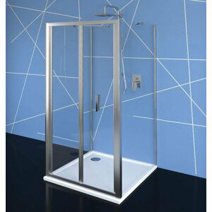 Polysan EASY LINE třístěnný sprchový kout 1000x1000mm, skládací dveře, L/P varianta, čiré sklo - SET(EL1910/1 ks, EL3415/2 ks, MSBR2/2 ks)