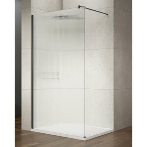 Gelco VARIO BLACK jednodílná sprchová zástěna k instalaci ke stěně, sklo nordic, 700 mm
