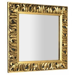 Sapho ZEEGRAS zrcadlo ve vyřezávaném rámu, 90x90cm, zlatá