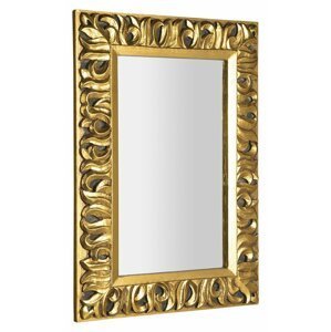 Sapho ZEEGRAS zrcadlo ve vyřezávaném rámu, 70x100cm, zlatá