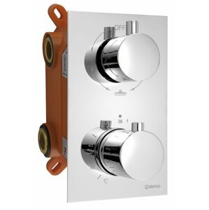 Sapho KIMURA podomítková sprchová termostatická baterie, box, 3 výstupy, chrom