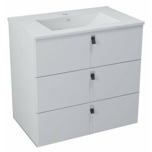Sapho MITRA umyvadlová skříňka, 3 zásuvky, 74,5x70x45,2 cm, bílá