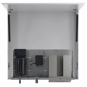NOFER TOWEL zrcadlová skříňka 1000 mm se senzorovým dávkovačem mýdla, vodovodní baterií a zásobníkem na papírové ručníky