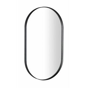 Sapho PUNO oválné zrcadlo v kovovém rámu 40x70cm, černá mat