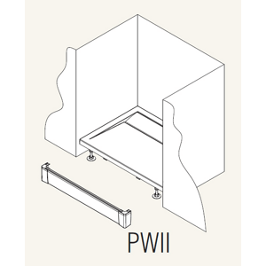 Sanswiss PWII12004 Přední panel hliníkový rovný vaničku 120 x 9,5 cm - bílý