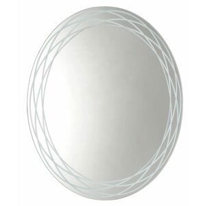 Sapho RINGO LED podsvícené zrcadlo se vzorem, ø 80cm, fólie anti-fog, 2700°K