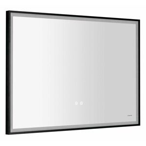 Sapho SORT zrcadlo s LED osvětlením 100x70cm, senzor, fólie anti-fog, 3000-6500°K, černá mat