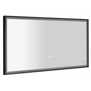 Sapho SORT zrcadlo s LED osvětlením 120x60cm, senzor, fólie anti-fog, 3000-6500°K, černá mat