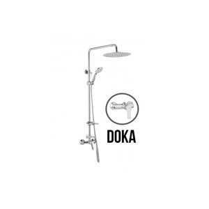 JB Sanitary DOKA SK 61 011 12 3 - Sprchová sestava s baterií 150mm, nerezovou kruhovou sprchou 200mm, s příslušenstvím