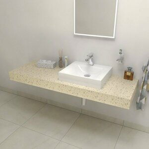 Sapho TAILOR rockstone deska 130x50 cm, provedení límce C