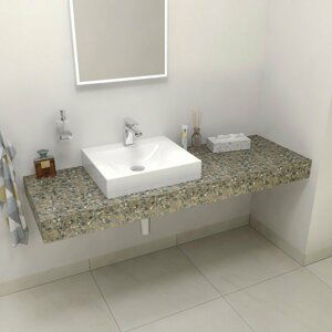 Sapho TAILOR rockstone deska 150x50 cm, provedení límce L