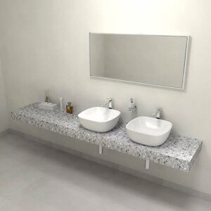 Sapho TAILOR rockstone deska 240x50 cm, provedení límce C