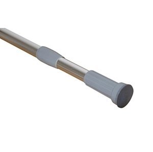 Eco produkty Teleskopická rozpěrná tyč na závěs 140 - 260 cm - chrom (leštěný hliník)