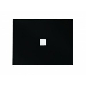 BESCO Obdélníková sprchová vanička Nox černá - 3,5 cm, Univerzální, 100 cm, 80 cm - Černá Krytka Sifonu