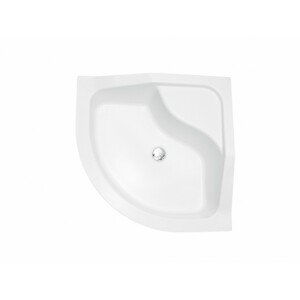 BESCO Čtvrtkruhová sprchová vanička OLIVER II - 90 x 90 x 21 cm - bez nožiček a bez čelního panelu