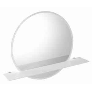 Sapho VISO kulaté zrcadlo s LED osvětlením a policí, ø 80cm, bílá mat - SET(VS080/1ks, RS008/1ks)
