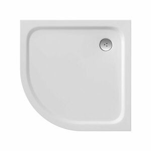 Ravak ELIPSO PRO CHROME 80 White, čtvrtkruhová sprchová vanička 80 x 80 cm