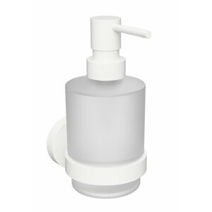 Sapho X-ROUND WHITE dávkovač mýdla MINI, mléčné sklo, 200ml, bílá