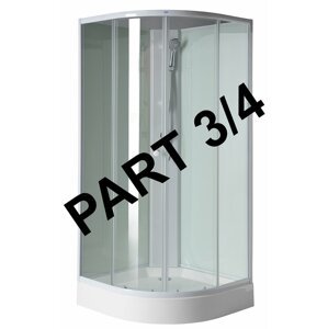 Aqualine AIGO dveře a pevné části čiré sklo, těsnění, profily
