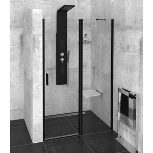 Polysan ZOOM LINE BLACK sprchové dveře 1000mm, čiré sklo