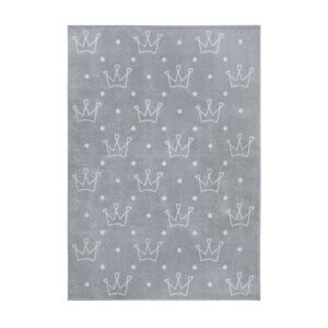 Dětský kusový koberec Hanse Home Adventures 105948 Crowns Grey 120x170 cm