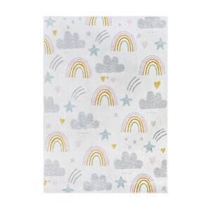 Dětský koberec Hanse Home Adventures 105956 Rainbow Clouds Cream 120x170 cm