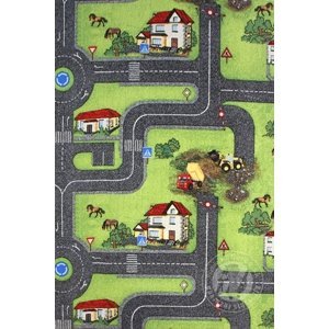 Dětský metrážový koberec Cesty 961 - Zbytek 140x400 cm