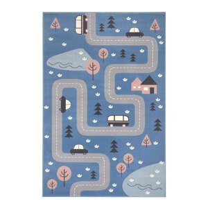 Dětský kusový koberec Hanse Home Adventures 104536 Sky blue 80x150 cm