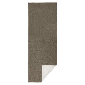 Kusový běhoun Northrugs Twin 103099 Brown Cream 80x250 cm