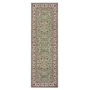 Kusový běhoun Nouristan Herat 105291 Dizi Sage green Cream 80x350 cm