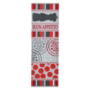 Kuchyňská předložka Zala Living Cook & Clean 102608 Grey Red 50x150 cm