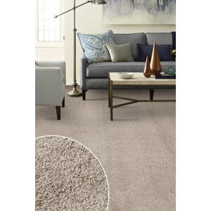 Metrážový koberec PONZA 87183 světlehnědá 400 cm