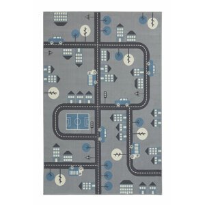Detský kusový koberec Hanse home Adventures 105532 Mouse Blue 80x150 cm