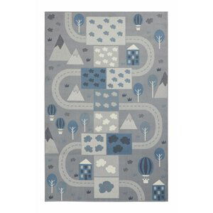 Detský kusový koberec Hanse home Adventures 105536 Mouse Blue 80x150 cm